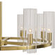 Clarabelle LED Brass Chandelier Ceiling Light, Small